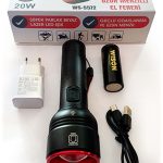 20W Şarjlı Metal Uzun Menzilli El feneri WS-5572