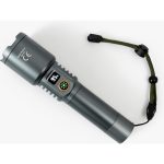 Uzun Menzilli Şarjlı El Feneri Dijital LED Şarj Göstergeli 3000 Lümen Gold Police GP-217