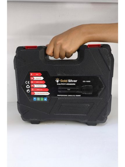 GOLD SİLVER GS-14600 ÇANTALI METAL SARJLI FENER
