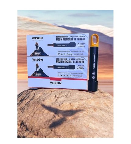 Ws-3500 10 Watt 1500 Lümen Şarj Edilebilir Profesyonel Fener Siyah
